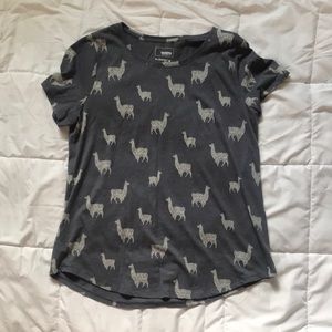 Grey llama shirt